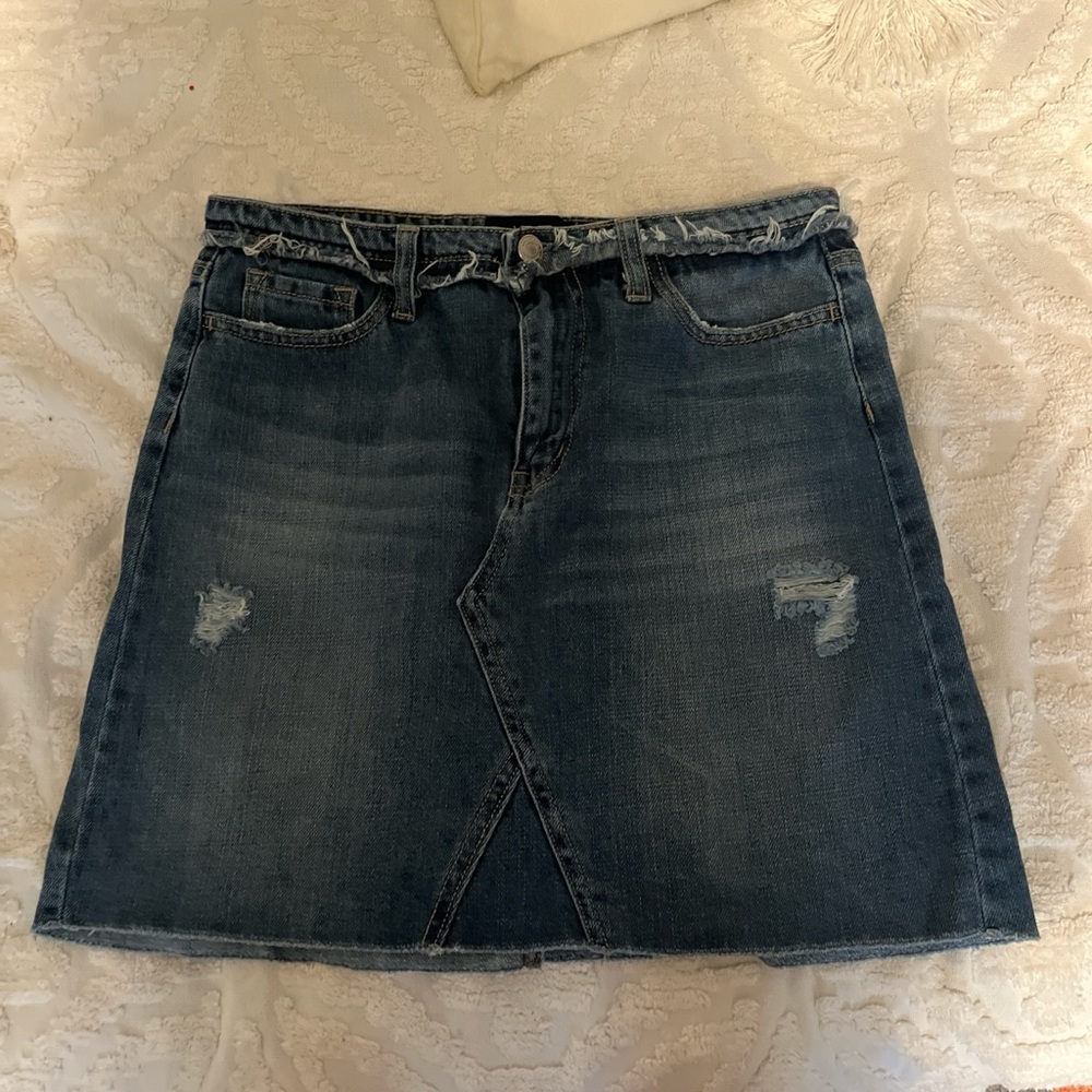 VERVET BY FLYING MONKEY Blue A-Line Knee-Length Skirt